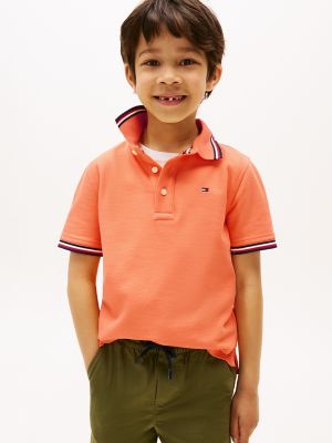 Kids' Tommy Wicking Polo, Sunny Orange