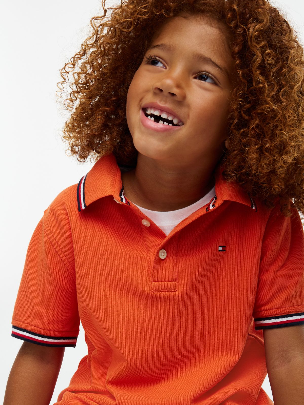 Kids' Tommy Wicking Polo — Brilliant Orange