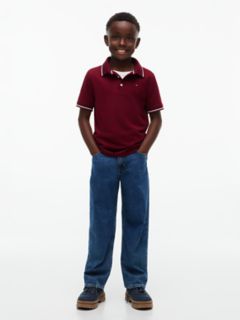 Kids' Tommy Wicking Polo — Burgundy 2