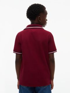 Kids' Tommy Wicking Polo — Burgundy 4