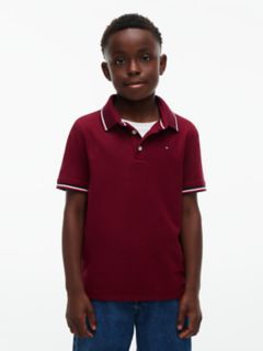 Kids' Tommy Wicking Polo — Burgundy 1