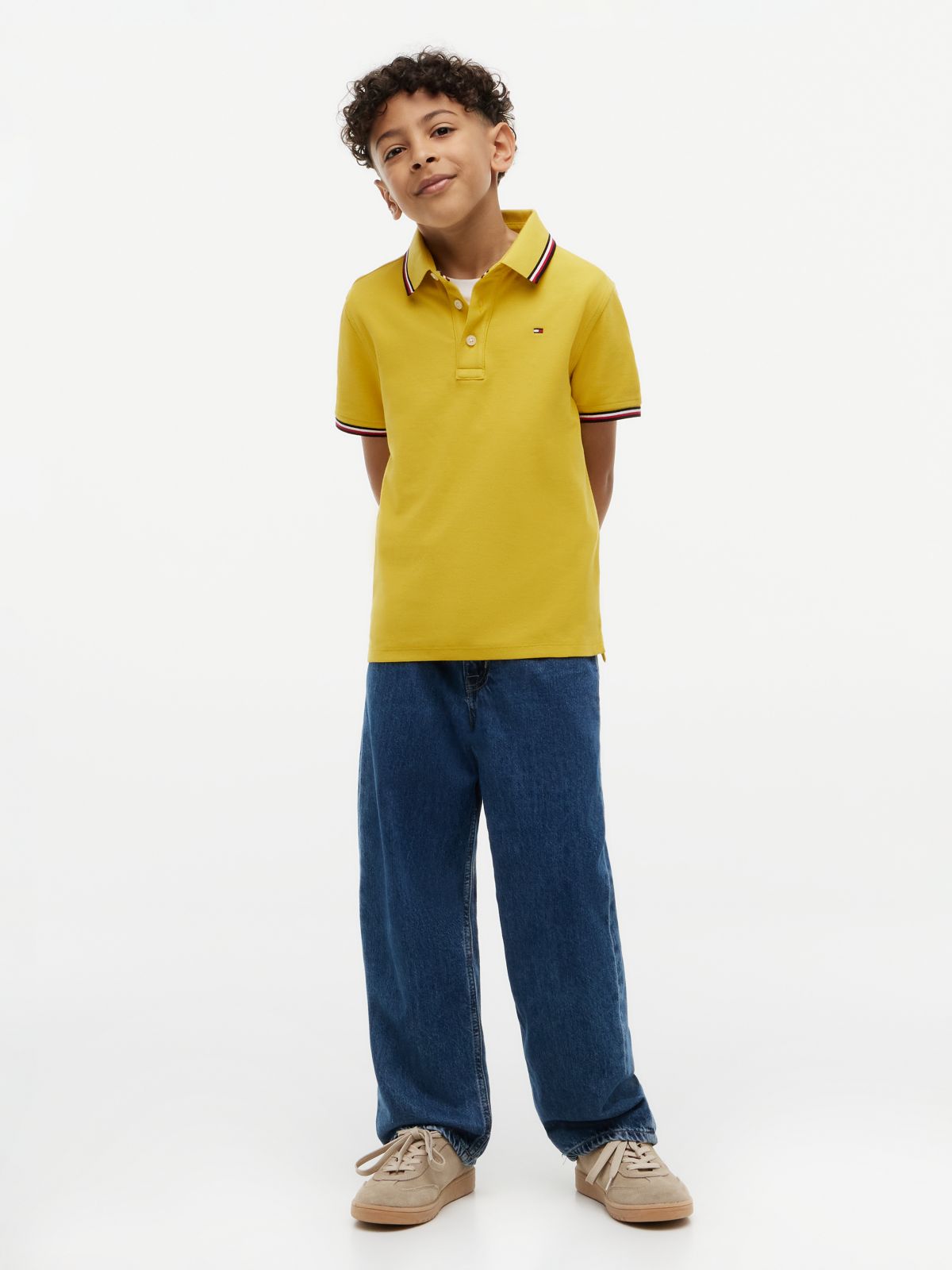 Kids' Tommy Wicking Polo — Morningside Yellow