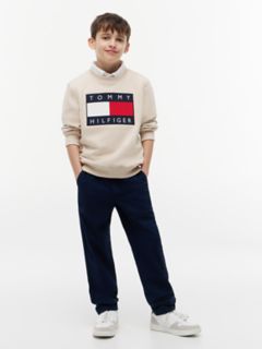 Kids' Paper-Touch Stretch Poplin Pant — Light Navy 2