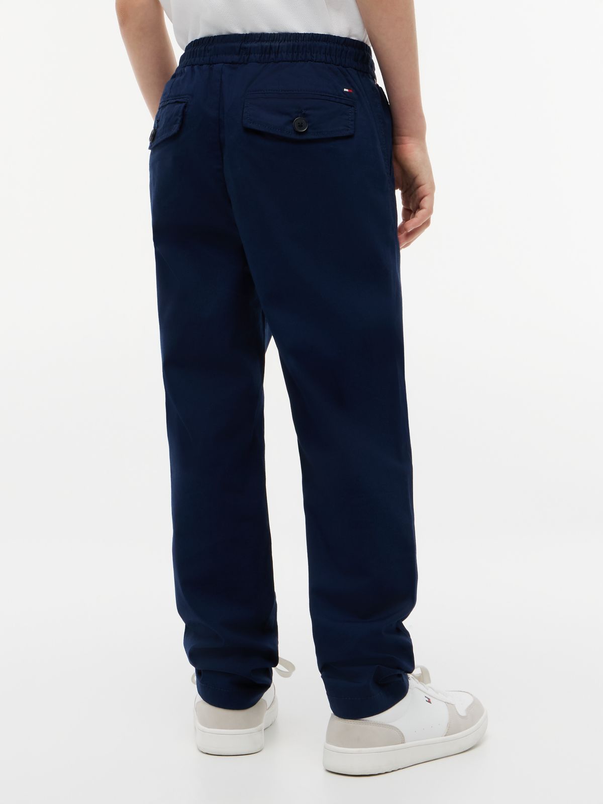 Kids' Paper-Touch Stretch Poplin Pant — Light Navy