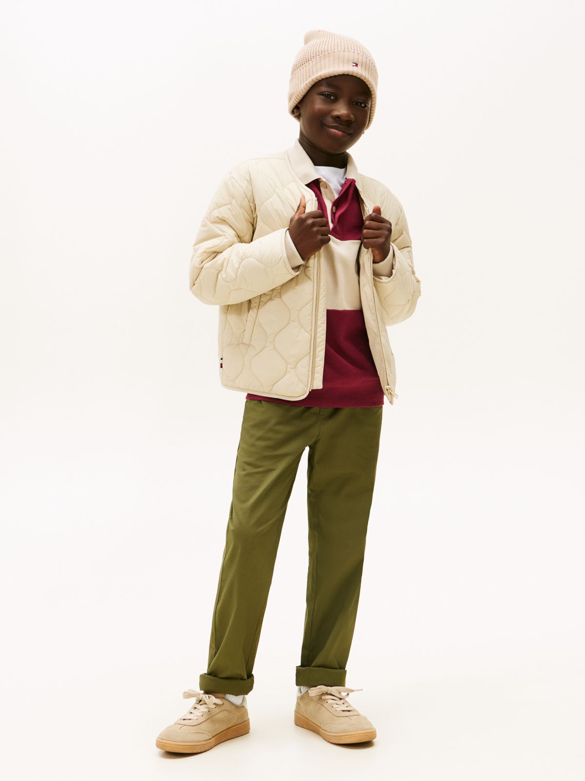 Kids' Paper-Touch Stretch Poplin Pant — Utility Olive