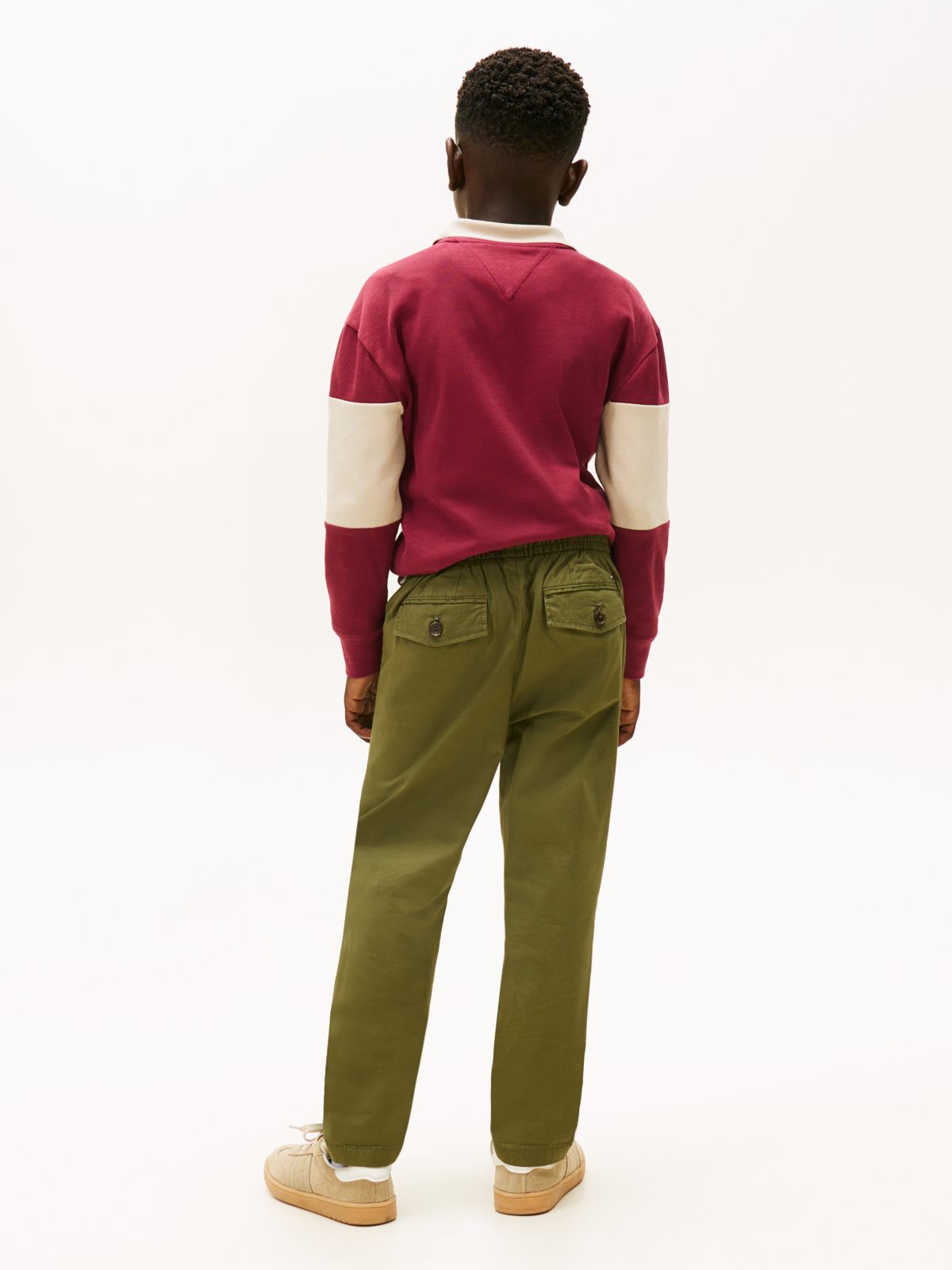 Kids' Paper-Touch Stretch Poplin Pant — Utility Olive