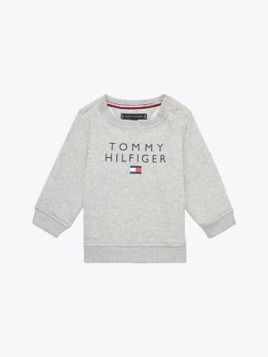 Babies' Hilfiger Logo Sweatshirt, Grey Heather