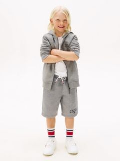 Kids' Hilfiger Logo Sweatshort — Grey Heather 2
