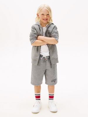 Kids' Hilfiger Logo Sweatshort, Grey Heather