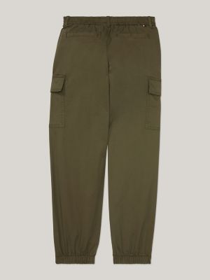 Kids' Stretch Cargo Chino Jogger, Army Green