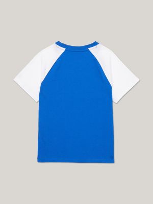 Kids' Raglan Colorblock T-Shirt, Kettle Blue