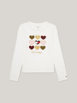 Kids Multicolor Heart T Shirt Tommy Hilfiger