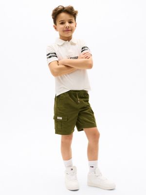 Kids' Drawstring Cargo Short, Putting Green