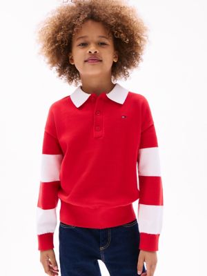 Kids' Rugby Stripe Sweater, Fireworks Multi