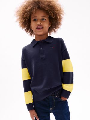 Kids' Rugby Stripe Sweater, Navy Multi
