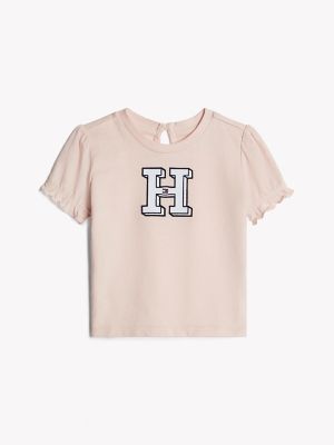 Babies' Ithaca H Logo T-Shirt, Barely Pinkish