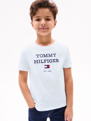 Kids' Hilfiger Logo T-Shirt, Breezy Blue