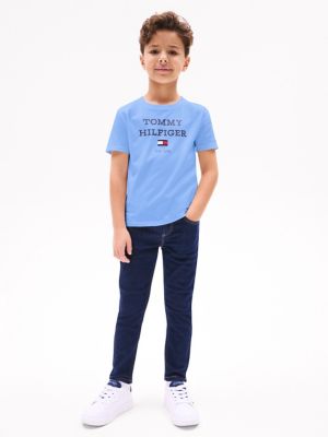 Kids' Hilfiger Logo T-Shirt, Copenhagen Blue