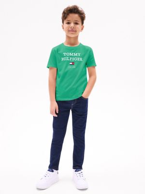 Kids' Hilfiger Logo T-Shirt, Olympic Green