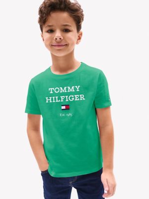 Kids' Hilfiger Logo T-Shirt, Olympic Green