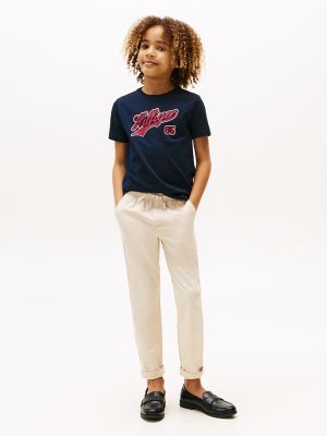 Kids' Script 85 Logo T-Shirt, Navy