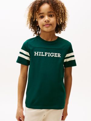 Kids' Monotype Logo Varsity T-Shirt, Cypress Green