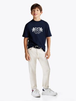 Kids' Embroidered Heritage 85 T-Shirt, Navy
