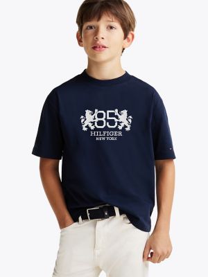Kids' Embroidered Heritage 85 T-Shirt, Navy
