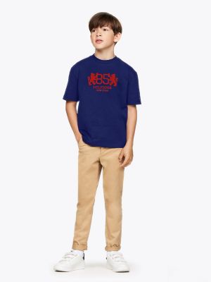 Kids' Embroidered Heritage 85 T-Shirt, Rich Oxford Navy