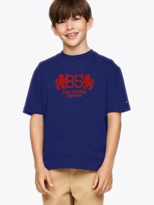 Kids' Embroidered Heritage 85 T-Shirt, Rich Oxford Navy