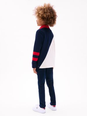 Kids' Long-Sleeve Colorblock Rugby Polo | Tommy Hilfiger