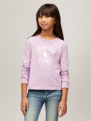 Kids' Snow Day Hot Chocolate T-Shirt, Little Plum