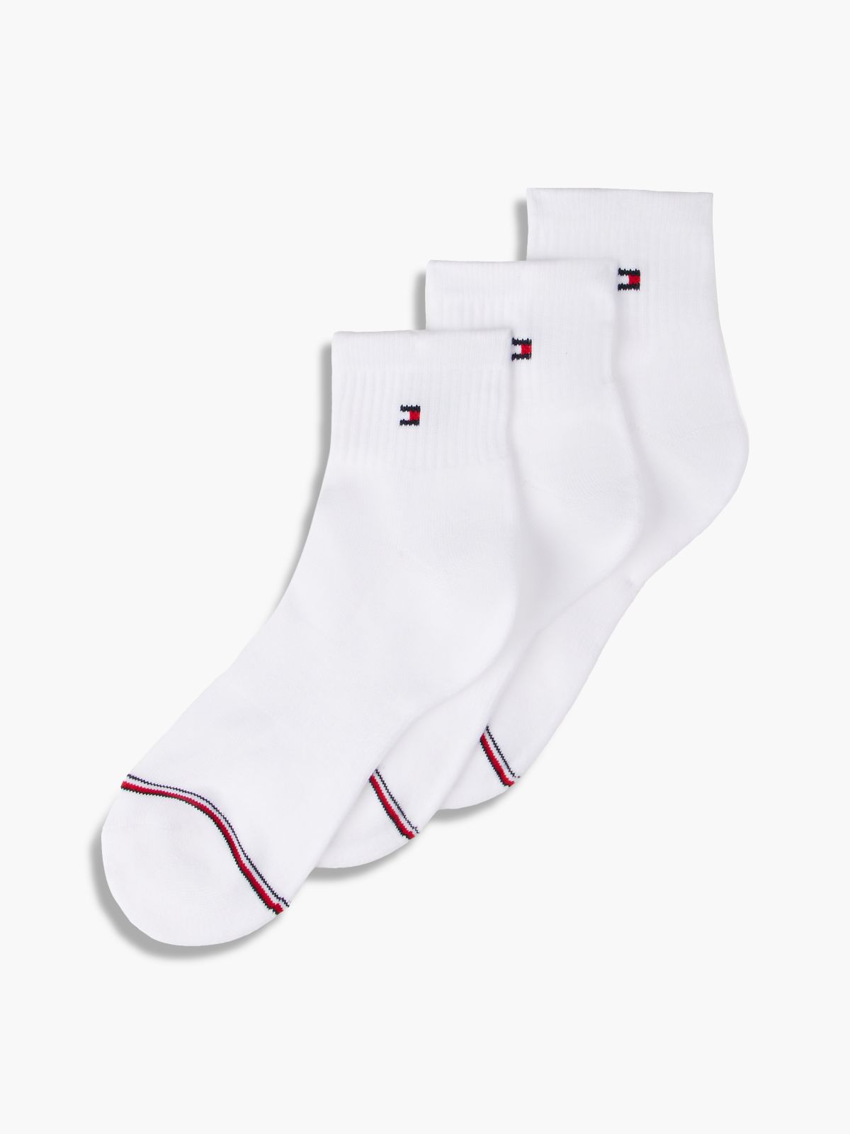 Classic Quarter-Top Sock 3-Pack — White