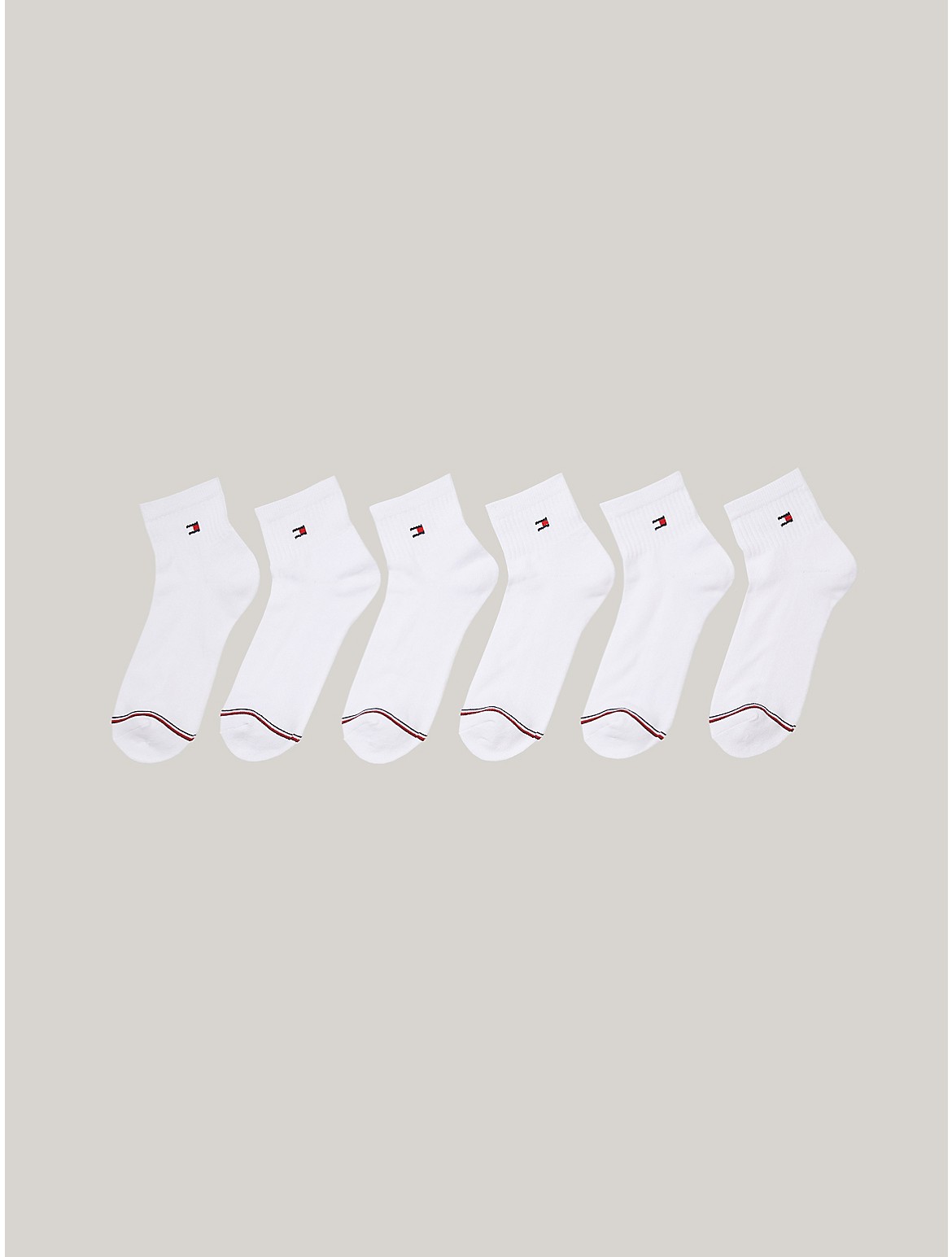 Tommy Hilfiger Women's Quarter Top Sock 6-Pack - White