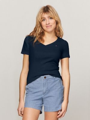 tommy hilfiger v neck tee women's