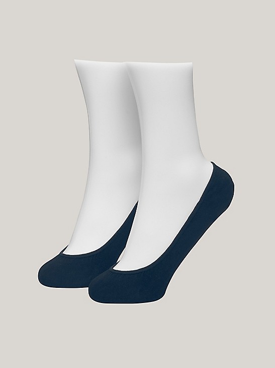 Tommy Hilfiger 2-Pack Invisible Shoe-Liner Socks Jeans Blue 
