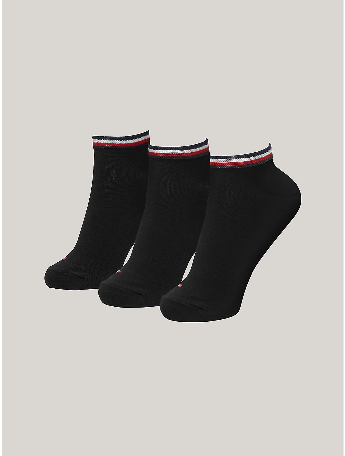 Tommy Hilfiger Ankle Sock 3pk In Black