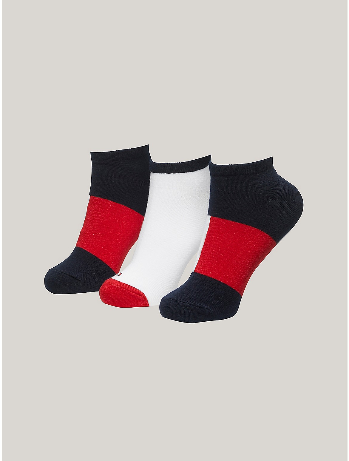 Tommy Hilfiger Ankle Sock 3pk In Navy/multi