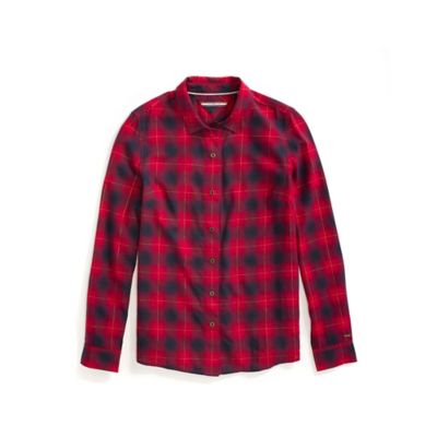 tommy hilfiger women's plaid shirt