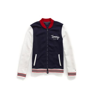 tommy hilfiger red white and blue jacket womens