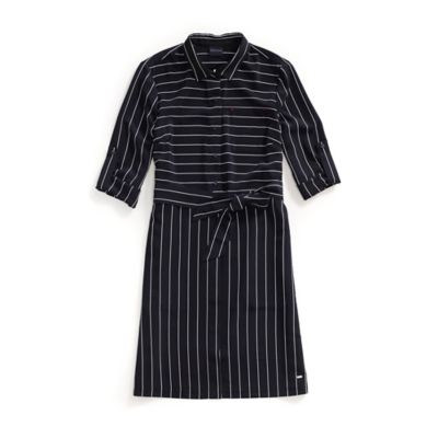 tommy hilfiger black and white striped shirt