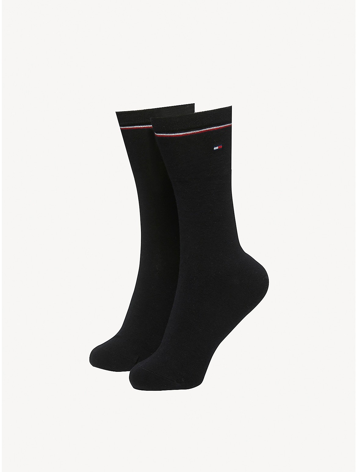 Tommy Hilfiger Women's Classic Trouser Sock 2-Pack - Black
