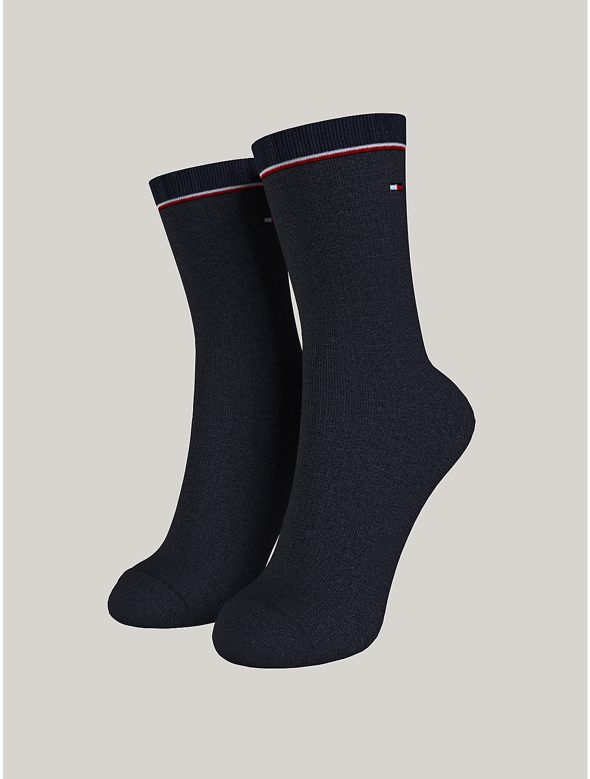 Tommy Hilfiger Women's Classic Trouser Sock 2-Pack - Blue