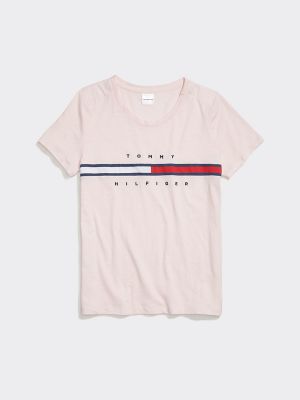 Stripe Signature T-Shirt, Soft Pink