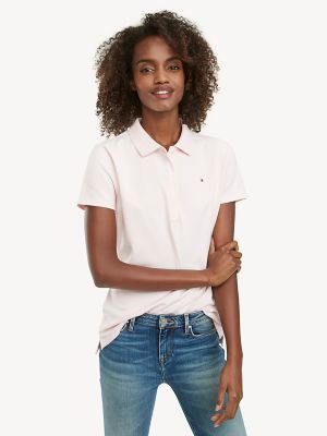 TOMMY HILFIGER - Women's slim polo shirt with signature collar