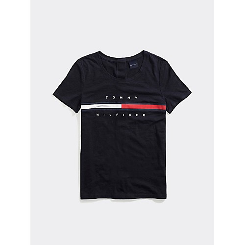 Seated Fit Stripe Signature T-Shirt | Tommy Hilfiger