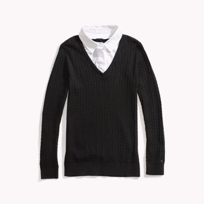 Woven Collar Sweater | Tommy Hilfiger