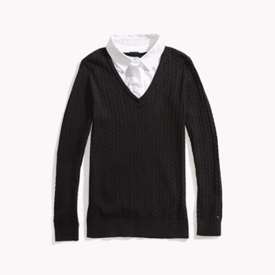 tommy hilfiger collared sweater