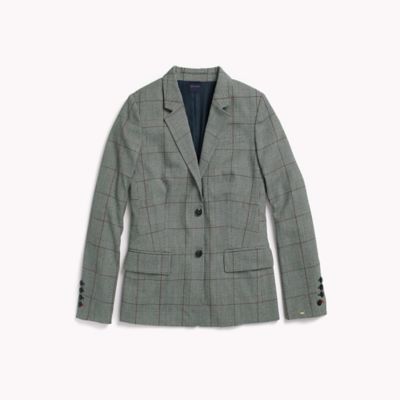 tommy hilfiger women's plaid blazer