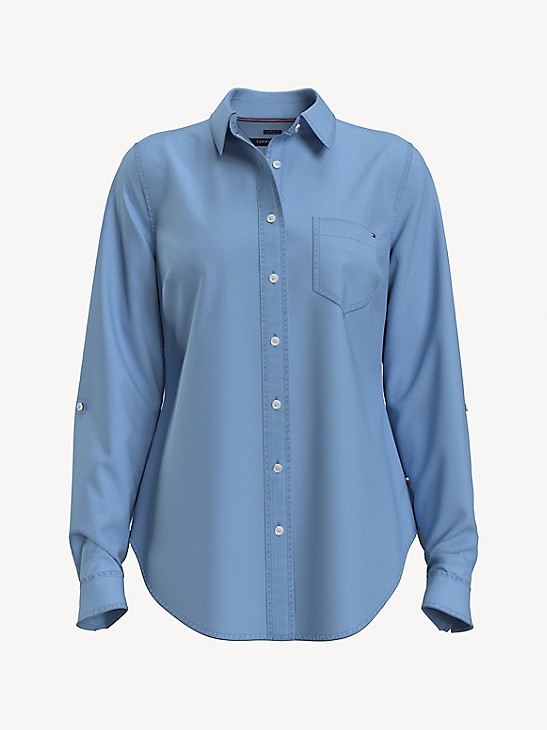 Tommy Hilfiger Womens Long Sleeve Global Cuff Shirt